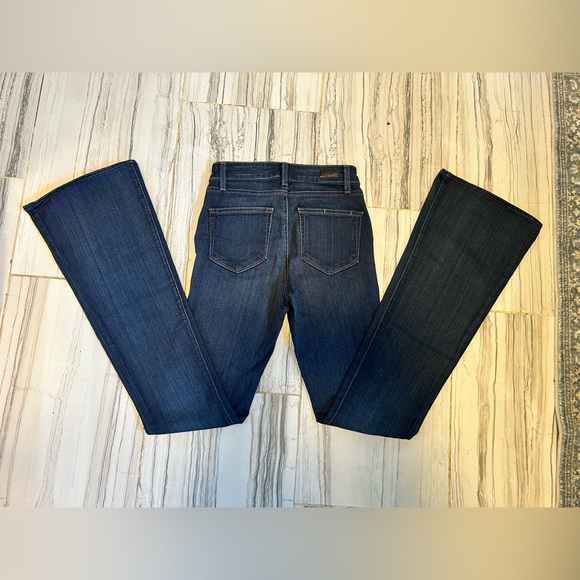 EUC PAIGE Bell Canyon Dark Blue Flare Bootcut Stretch Jeans - Picture 5 of 15